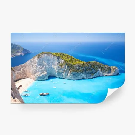 Fotomural vista aérea de Navagio en Zakynthos – Pixers®