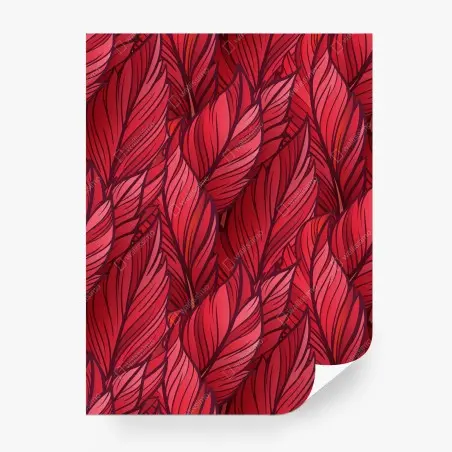 Fotomural hojas rojas entrelazadas – Pixers®