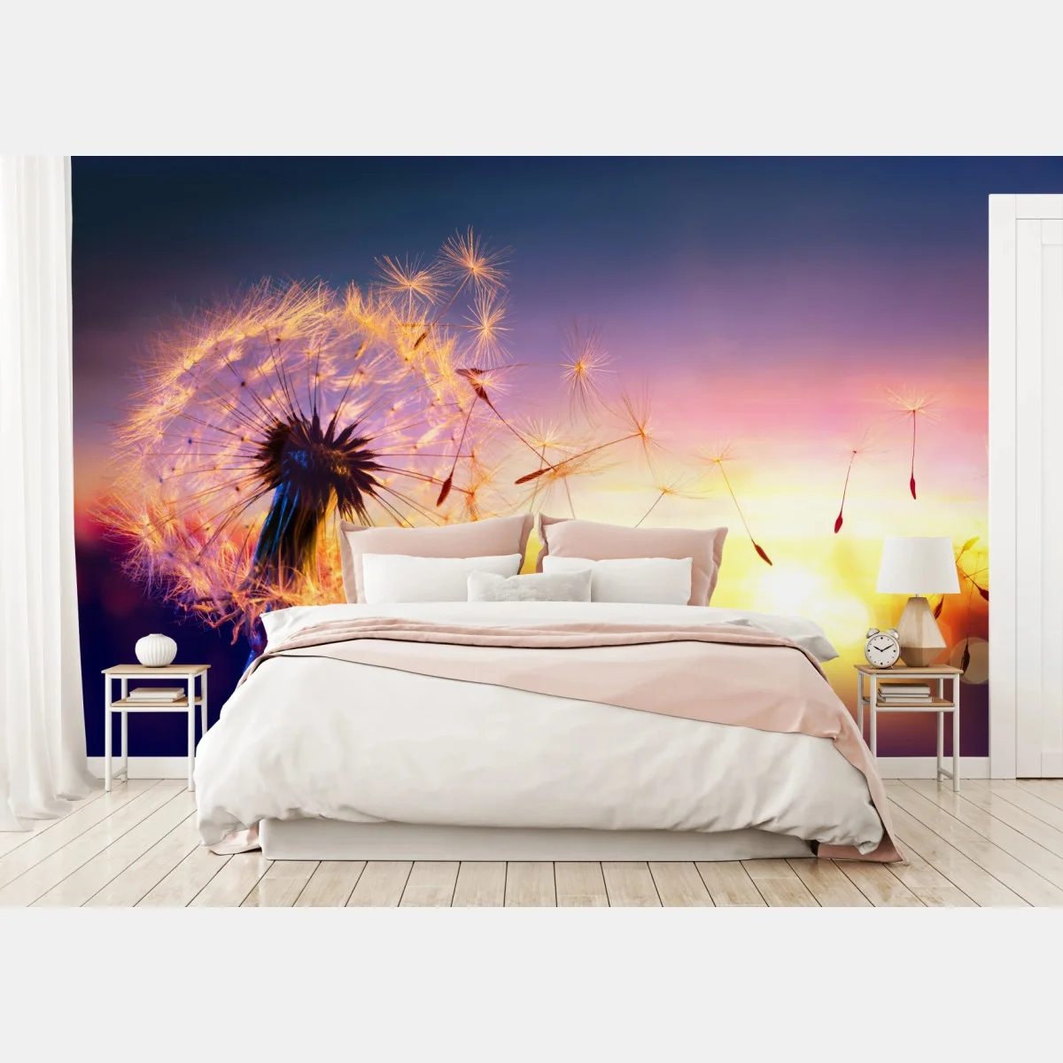 Fotomural diente de león al viento en atardecer dorado – Pixers® Fotomural diente de león al viento en atardecer dorado – Pixers®