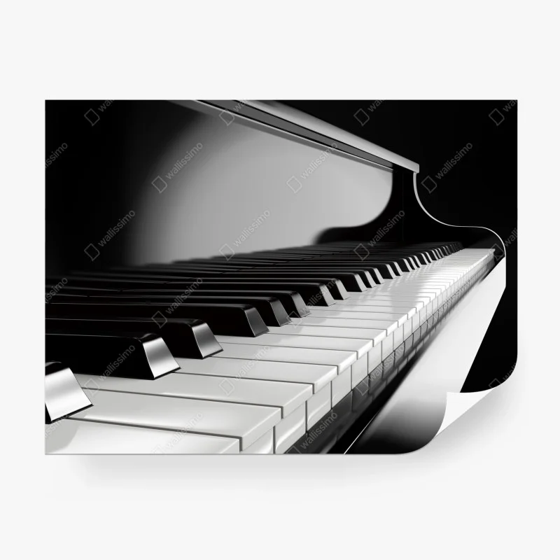 Fotomural teclas de piano en blanco y negro
