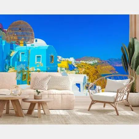 Fotomural mirador de Oia en Santorini – Pixers®