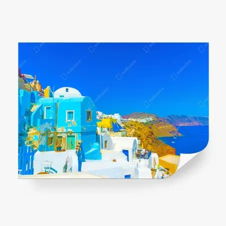 Fotomural mirador de Oia en Santorini – Pixers®