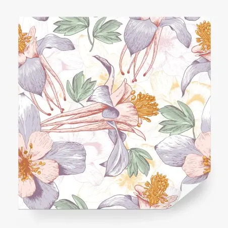 Fotomural diseño floral vintage en tonos pastel – Pixers®