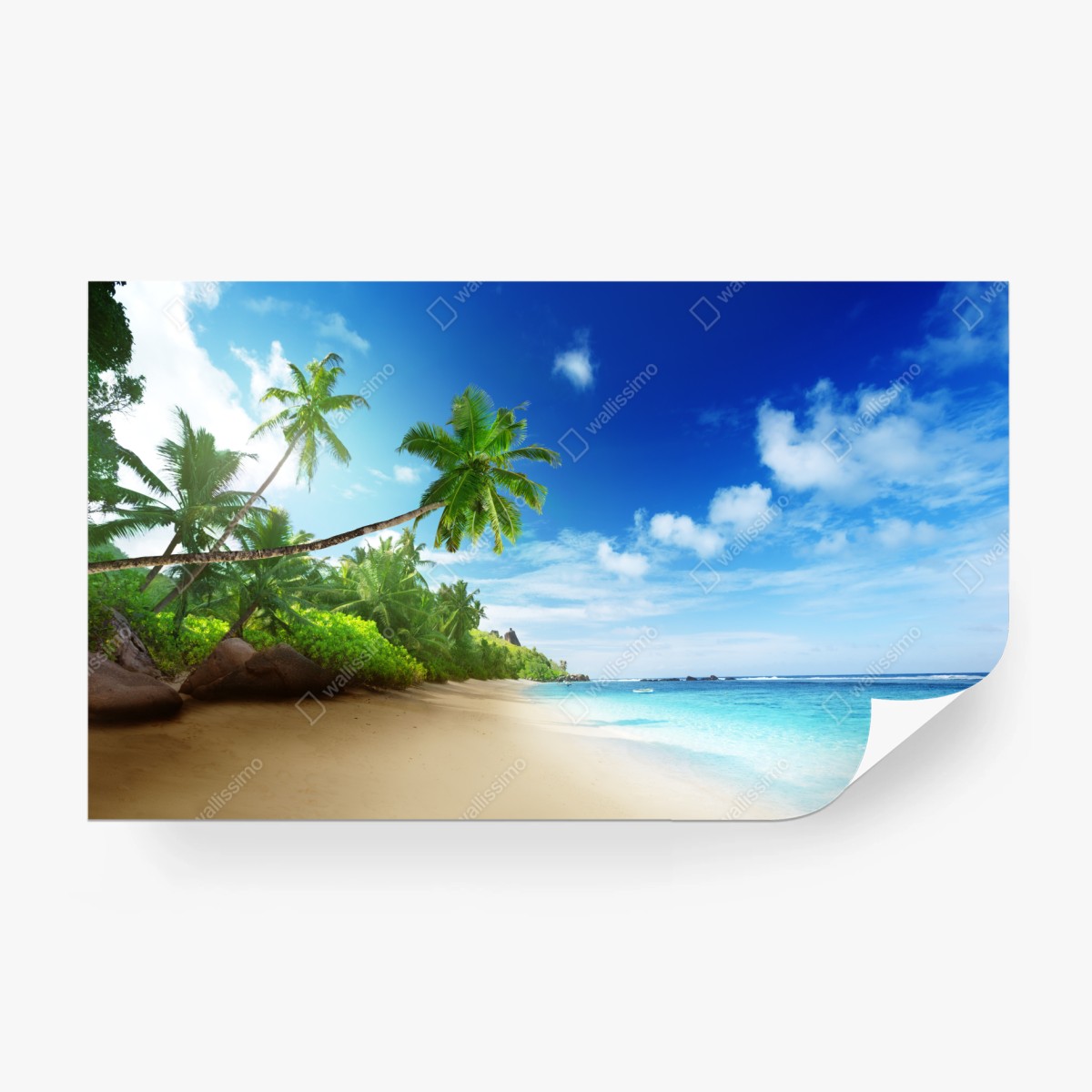 Fotomural atardecer tropical en Mahé, Seychelles – Pixers®