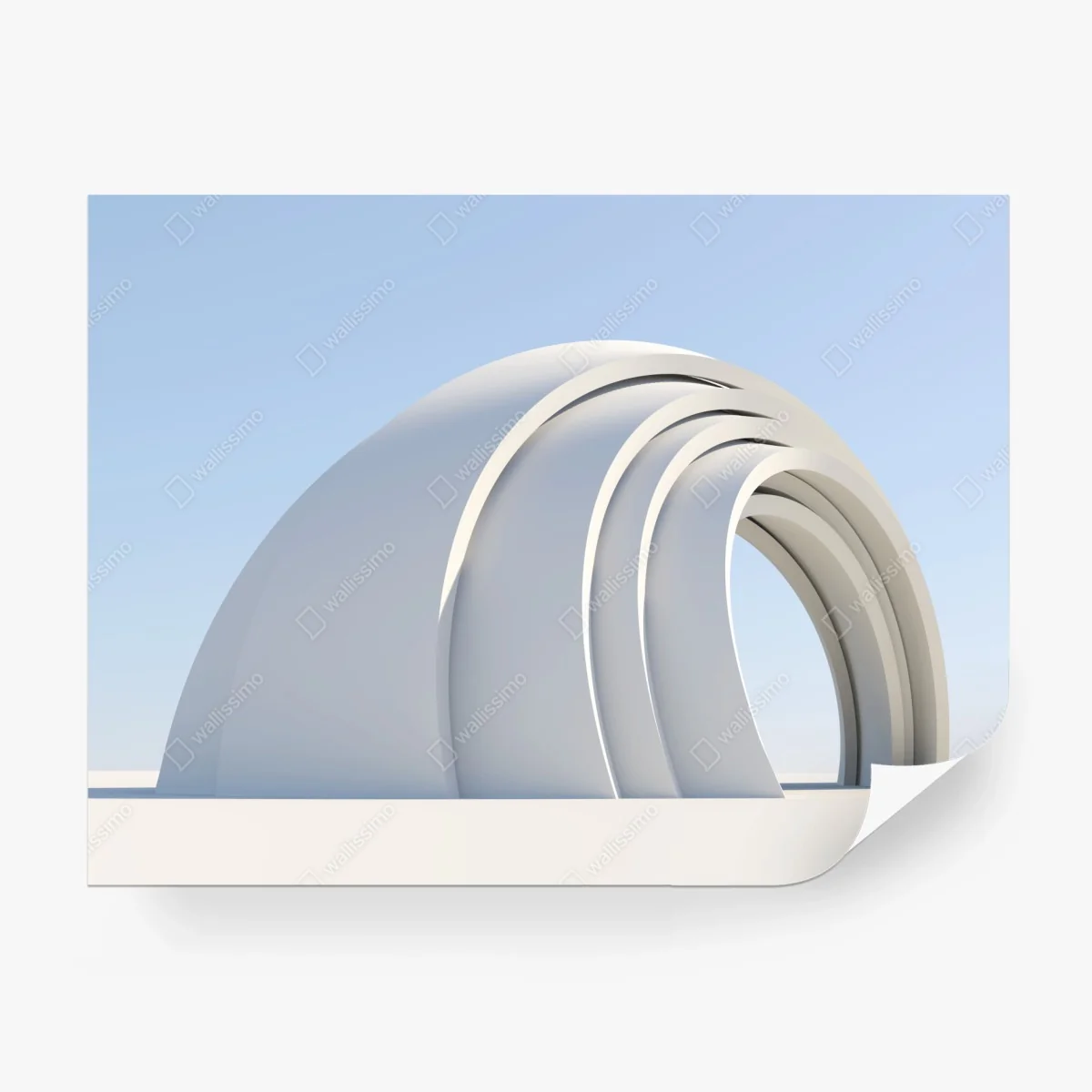 Fotomural arcos curvos minimalistas en blanco y azul – Pixers® Fotomural arcos curvos minimalistas en blanco y azul – Pixers®