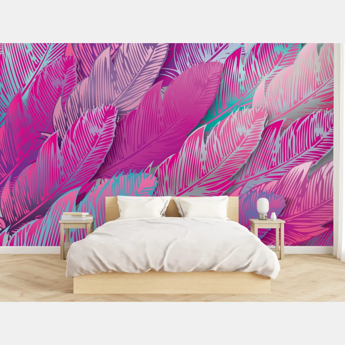 Fotomural arte de plumas rosa iridiscente – Pixers® Fotomural arte de plumas rosa iridiscente – Pixers®
