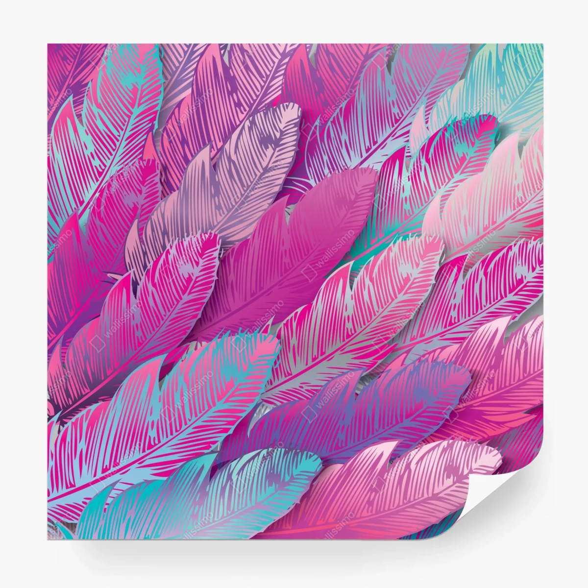 Fotomural arte de plumas rosa iridiscente – Pixers® Fotomural arte de plumas rosa iridiscente – Pixers®