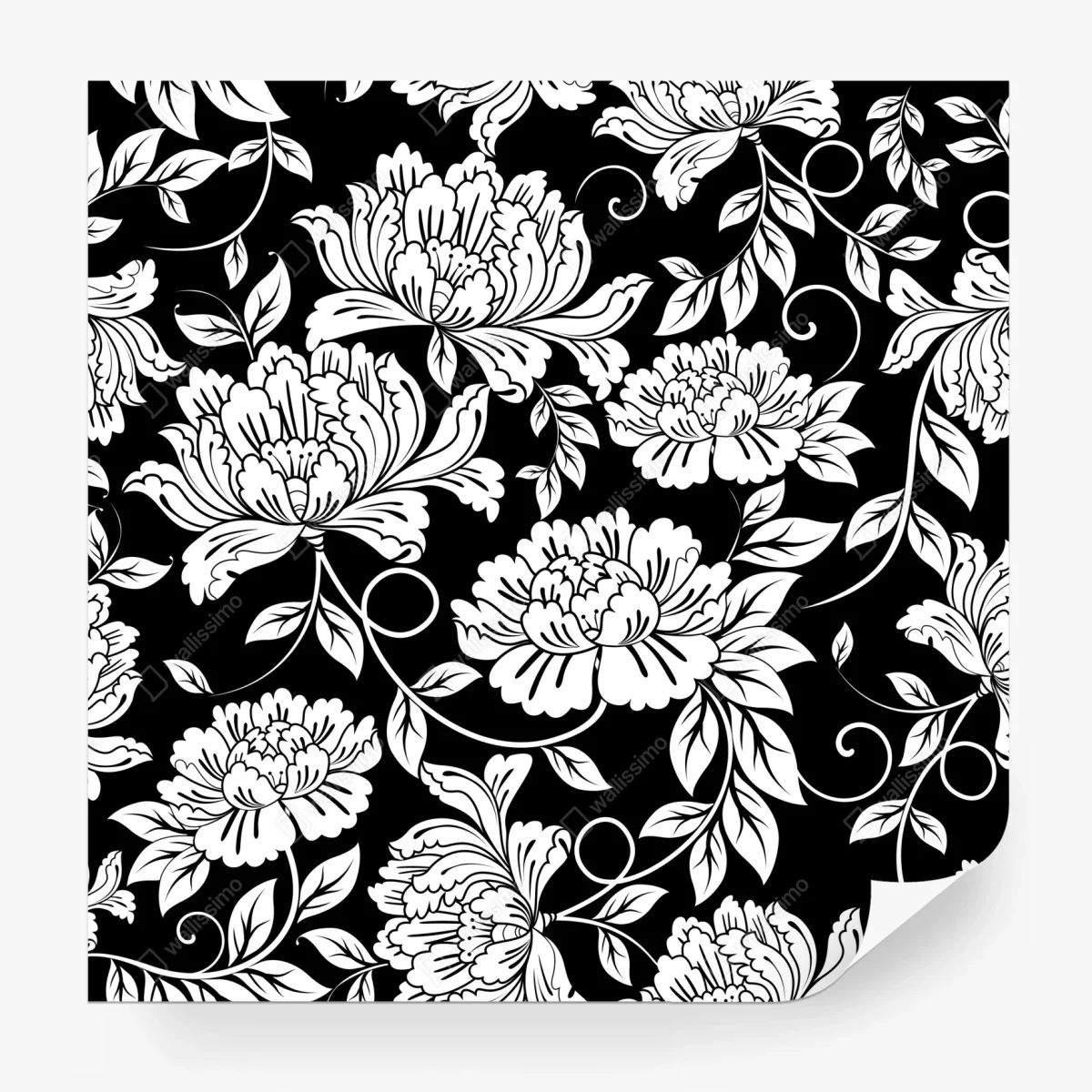 Fotomural motivo floral elegante en blanco y negro – Pixers® Fotomural motivo floral elegante en blanco y negro – Pixers®