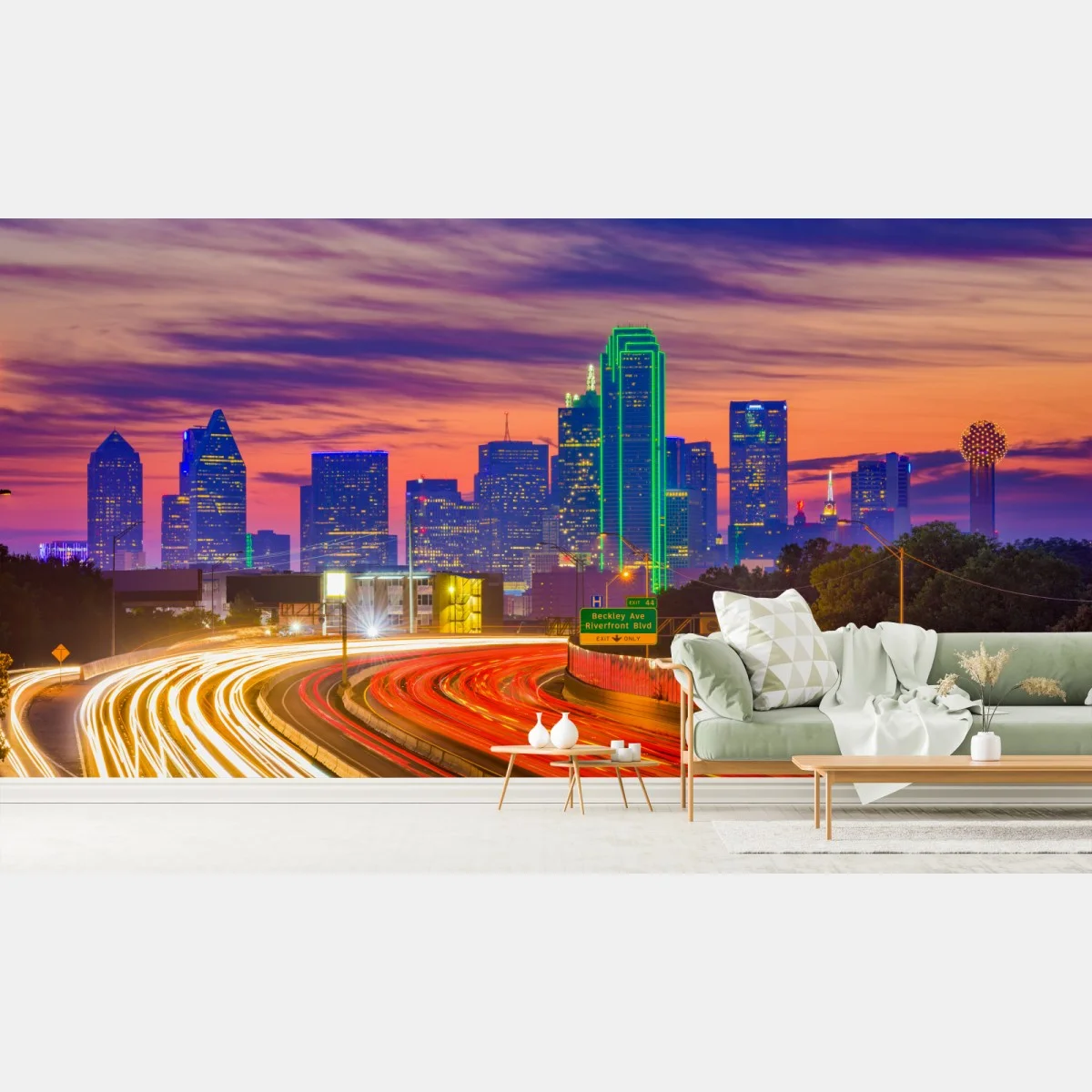 Fotomural atardecer vibrante sobre Dallas – Pixers® Fotomural atardecer vibrante sobre Dallas – Pixers®