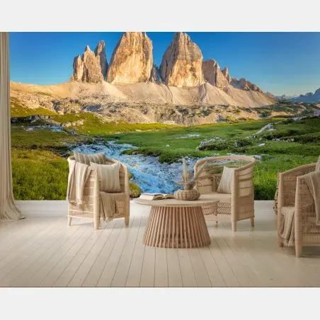 Fotomural amanecer en Tre Cime di Lavaredo, Dolomitas – Pixers®