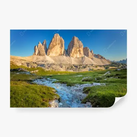 Fotomural amanecer en Tre Cime di Lavaredo, Dolomitas – Pixers®