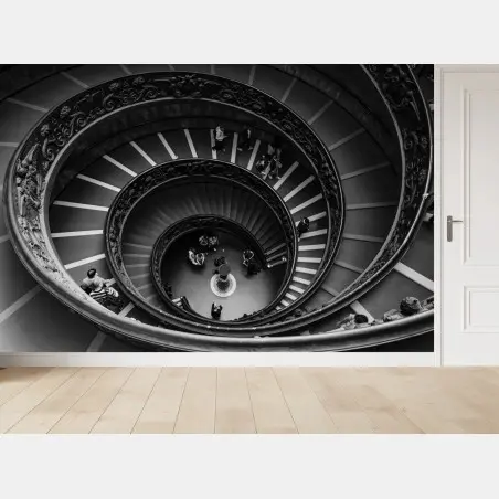 Fotomural escalera de caracol barroca en perspectiva – Pixers®