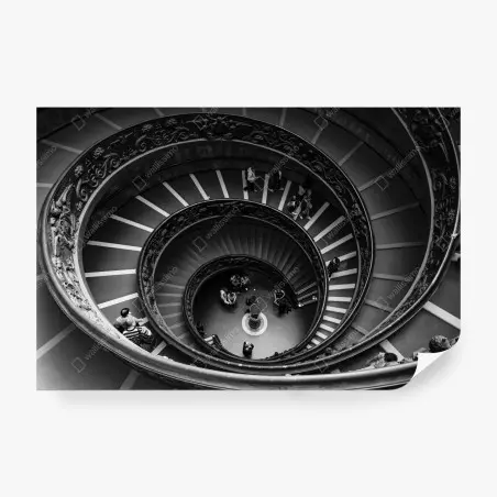 Fotomural escalera de caracol barroca en perspectiva – Pixers®