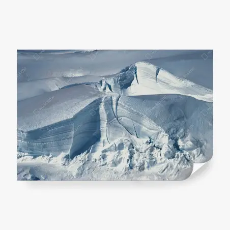 Fotomural paisaje glacial abstracto en tonos azules y blancos – Pixers®