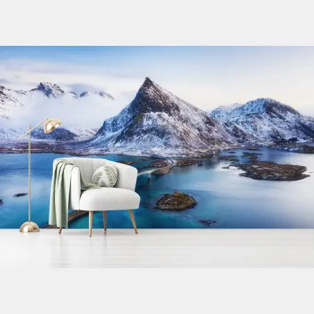 Fotomural atardecer ártico en Islas Lofoten – Pixers®