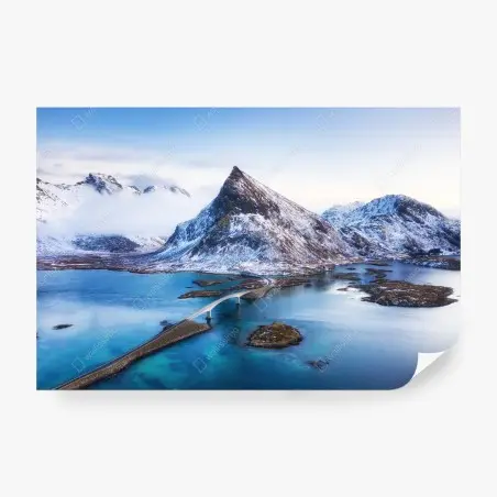 Fotomural atardecer ártico en Islas Lofoten – Pixers®