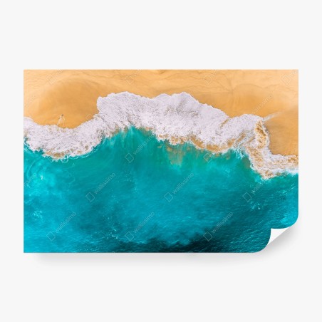 Fotomural turquesa infinito en playa de Kelingking, Nusa Penida – Pixers®