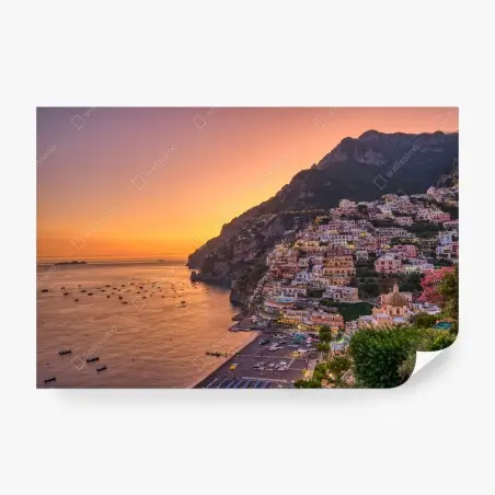 Fotomural puesta de sol en Positano – Pixers®