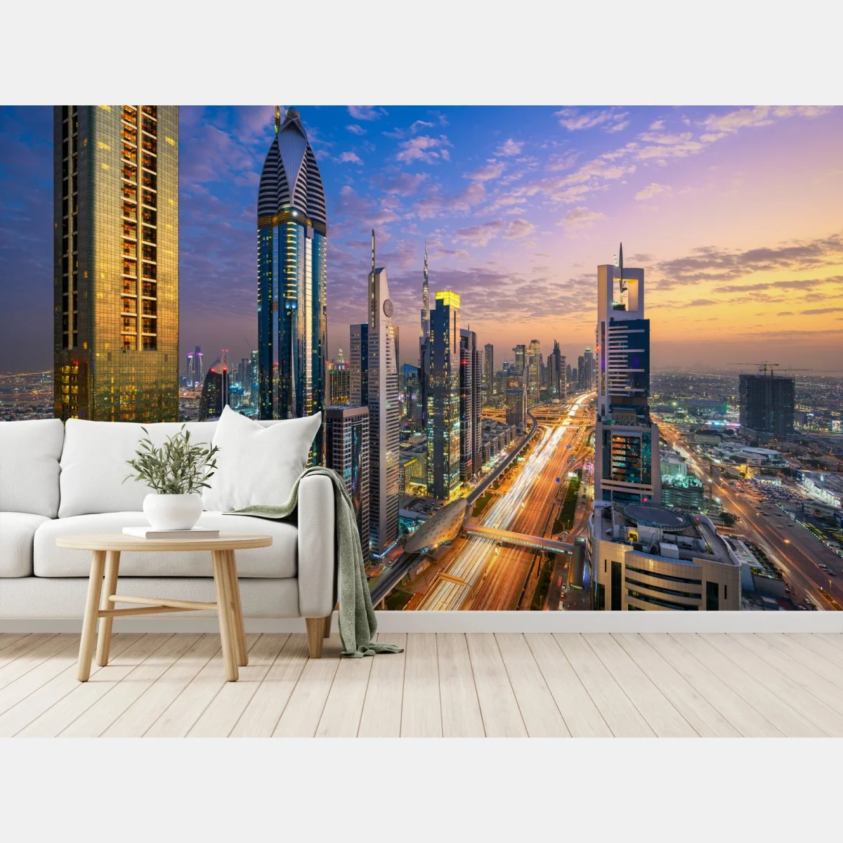 Fotomural panorámica urbana de Sheikh Zayed Road en Dubái – Pixers® Fotomural panorámica urbana de Sheikh Zayed Road en Dubái – Pixers®