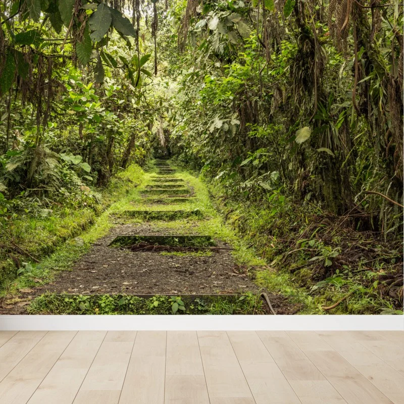 Fotomural sendero entre la selva tropical