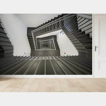 Fotomural escalera geométrica vista cenital – Pixers®