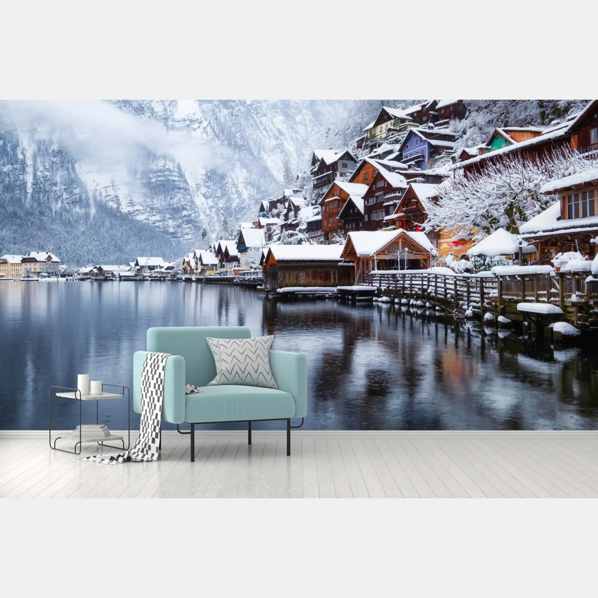 Fotomural paisaje nevado de Hallstatt, Austria – Pixers® Fotomural paisaje nevado de Hallstatt, Austria – Pixers®