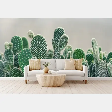 Fotomural cactus opuntia en primer plano para decoración – Pixers®