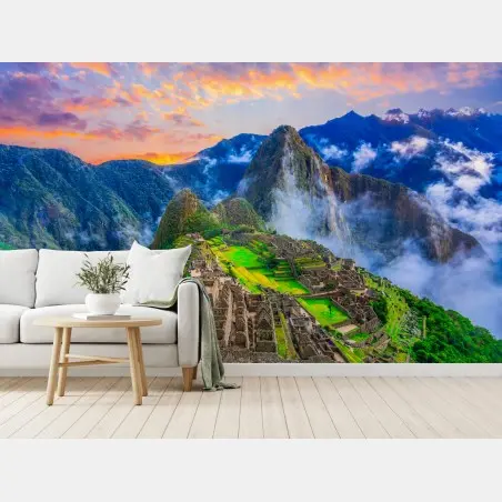 Fotomural panorama de Machu Picchu al amanecer – Pixers®