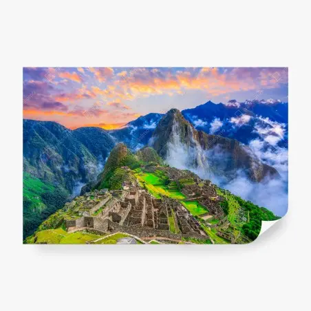 Fotomural panorama de Machu Picchu al amanecer – Pixers®