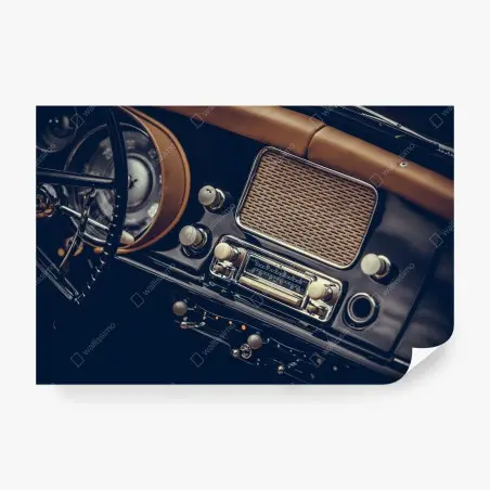 Fotomural radio clásica del tablero vintage – Pixers®