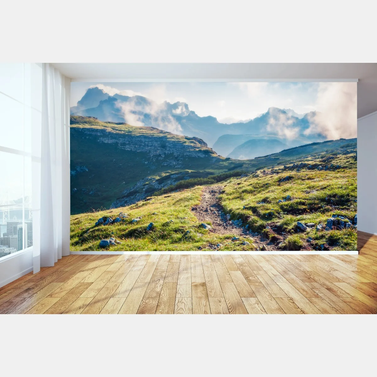 Fotomural sendero hacia Monte Piana al amanecer en Tre Cime Di Lavaredo – Pixers® Fotomural sendero hacia Monte Piana al amanecer en Tre Cime Di Lavaredo – Pixers®