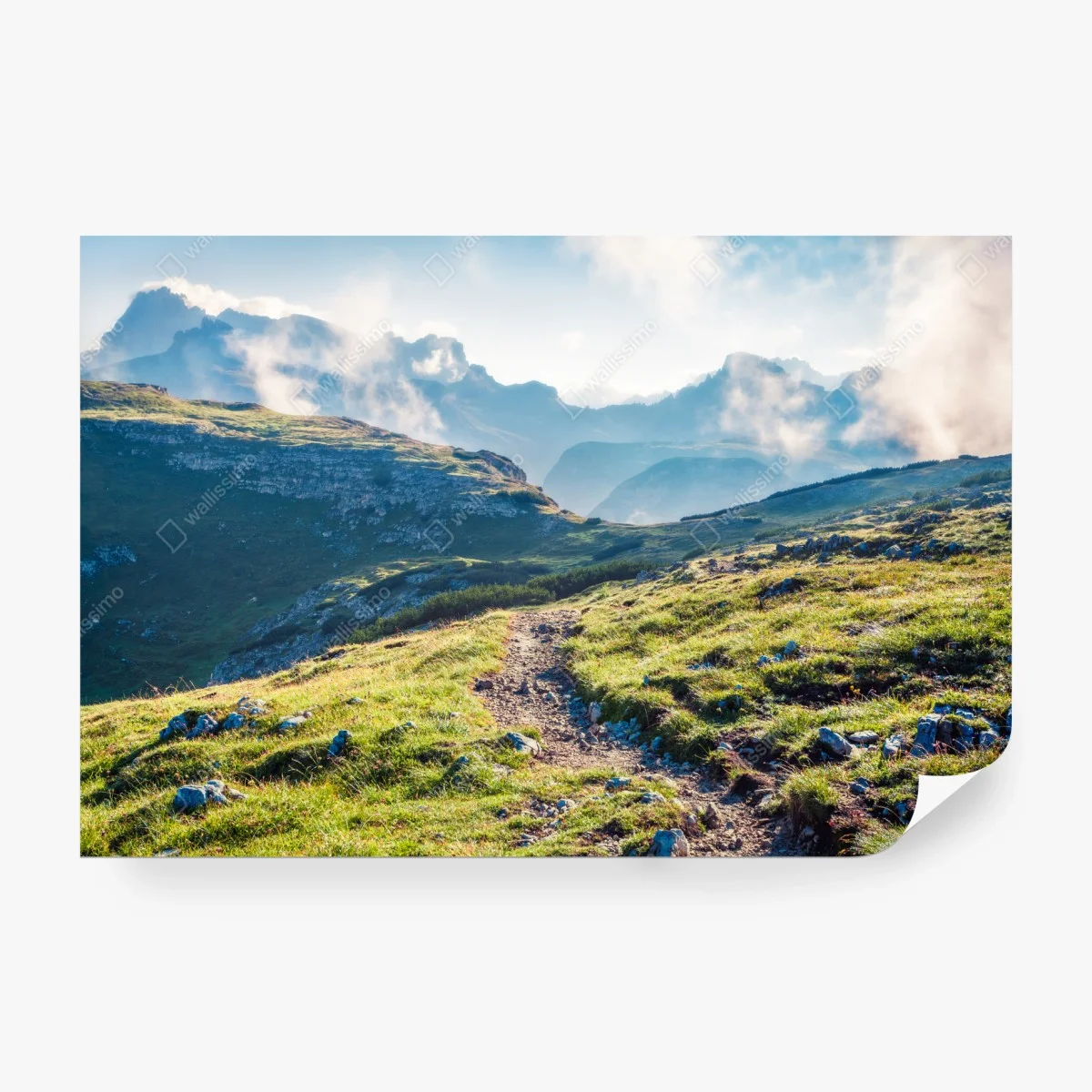 Fotomural sendero hacia Monte Piana al amanecer en Tre Cime Di Lavaredo – Pixers® Fotomural sendero hacia Monte Piana al amanecer en Tre Cime Di Lavaredo – Pixers®