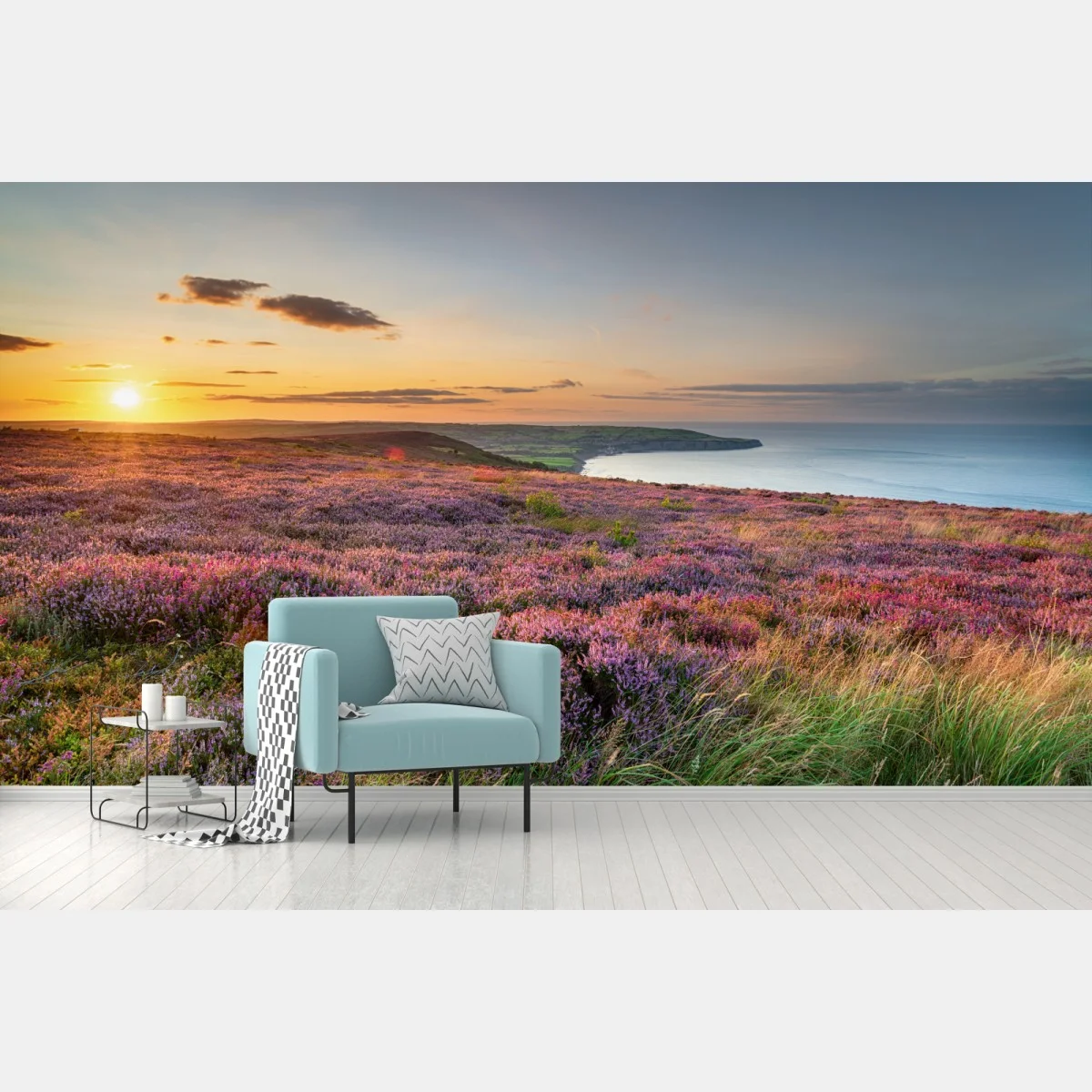 Fotomural atardecer sobre brezos en North York Moors – Pixers® Fotomural atardecer sobre brezos en North York Moors – Pixers®