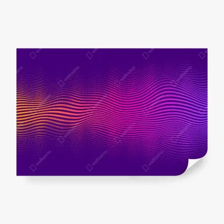 Fotomural ondas de color vibrante sobre fondo morado – Pixers®