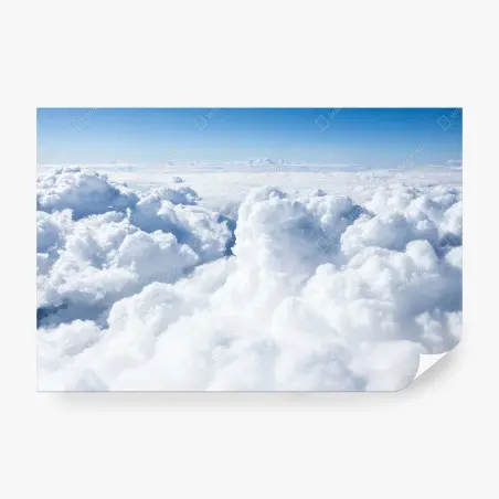 Fotomural nubes esponjosas sobre el cielo azul – Pixers®