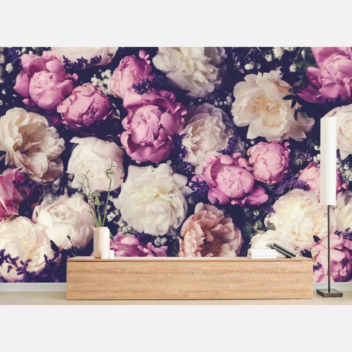 Fotomural mural floral de peonías en tonos pastel – Pixers® Fotomural mural floral de peonías en tonos pastel – Pixers®