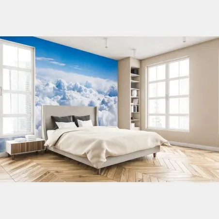 Fotomural paisaje aéreo de nubes esponjosas – Pixers®