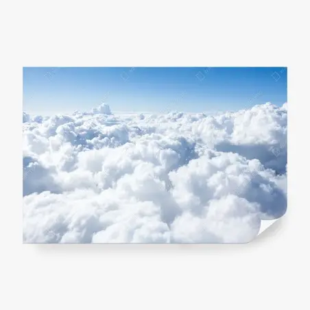 Fotomural nubes esponjosas sobre el horizonte – Pixers®