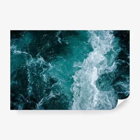 Fotomural abstracción oceánica turquesa – Pixers®