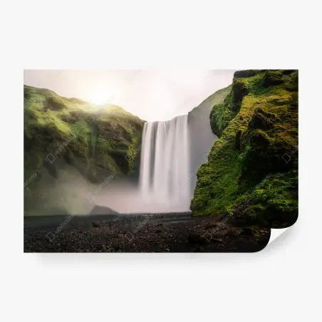 Fotomural cascada majestuosa de Skogafoss, Islandia – Pixers®