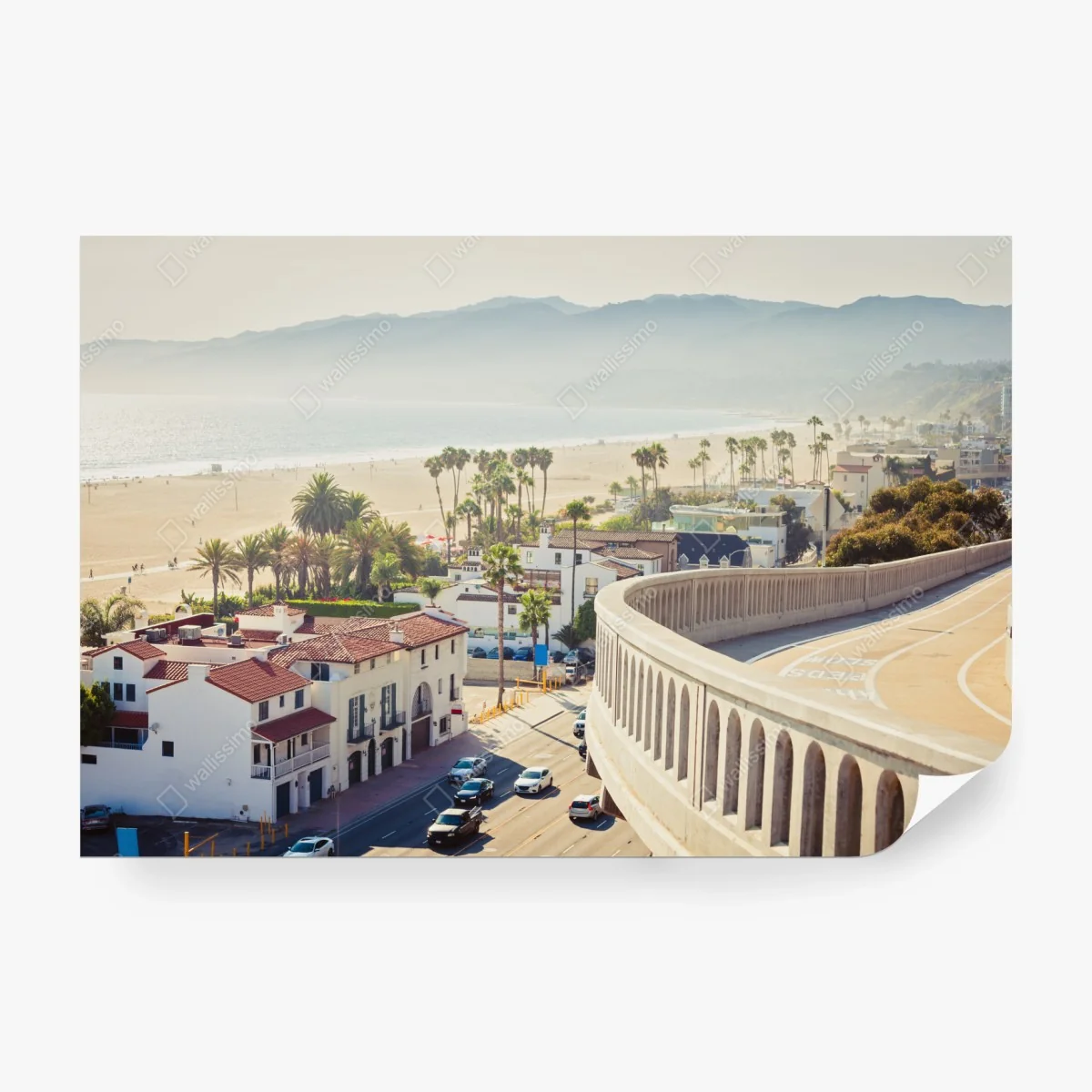 Fotomural vistas costeras de Santa Monica al océano – Pixers®