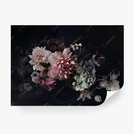 Fotomural composición floral nocturna en tonos suaves – Pixers®