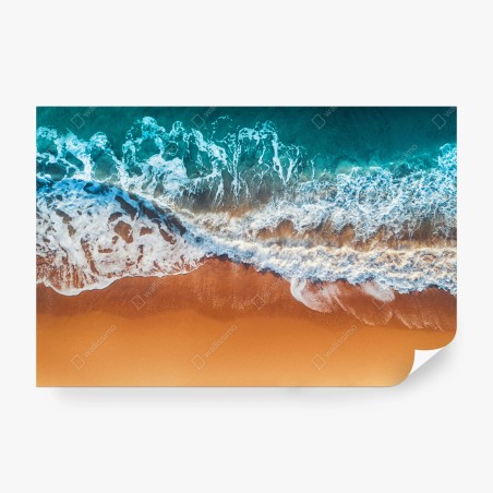 Fotomural olas aéreas sobre la playa – Pixers®