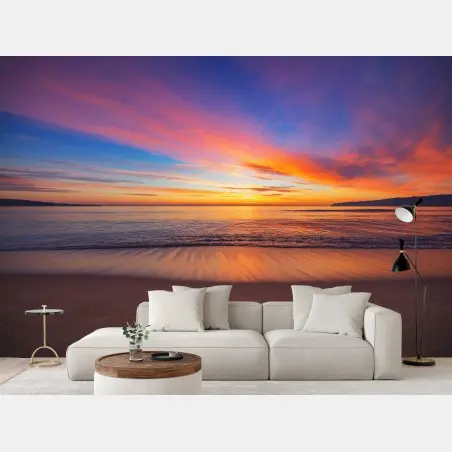 Fotomural amanecer sobre el mar colores del horizonte – Pixers®