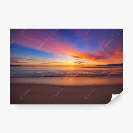 Fotomural amanecer sobre el mar colores del horizonte – Pixers®