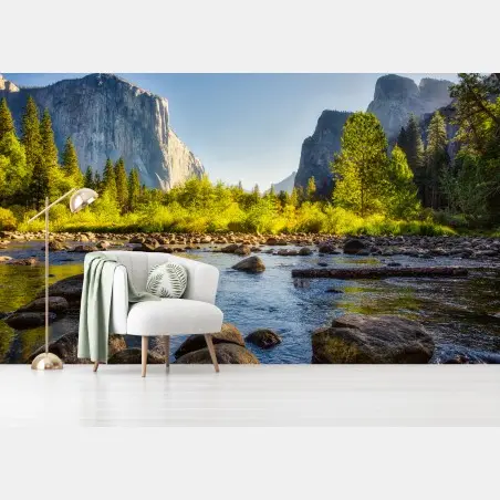 Fotomural paisaje sereno del valle de Yosemite – Pixers®