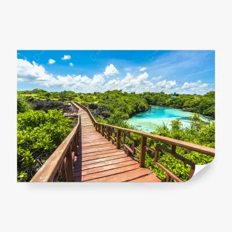 Fotomural pasarela hacia el paraíso tropical – Pixers®
