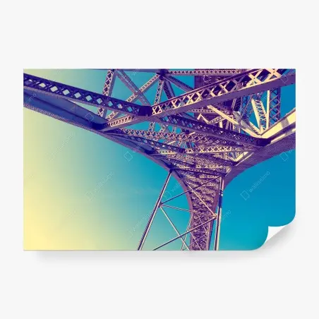 Fotomural perspectiva metálica: geometría del puente – Pixers®