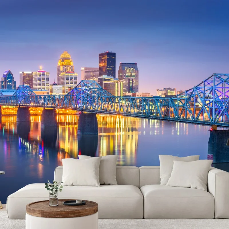 Fotomural horizonte de Louisville al anochecer