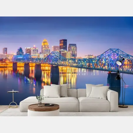 Fotomural horizonte de Louisville al anochecer – Pixers®